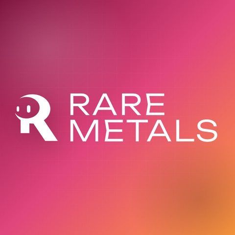 White wordmark on pink orange
