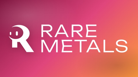 White wordmark on pink orange