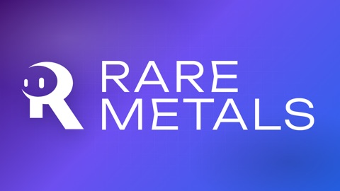 White wordmark on violet blue